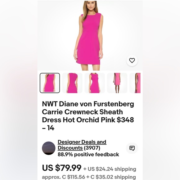 REDUCED!!Diane Von Furstenberg “Carrie” dress! Office, business, work, classic - Picture 16 of 17